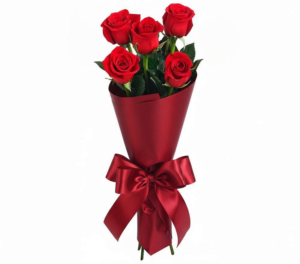 Букет 5 Красных роз Эдлесс Лав в Городище Пензенской области