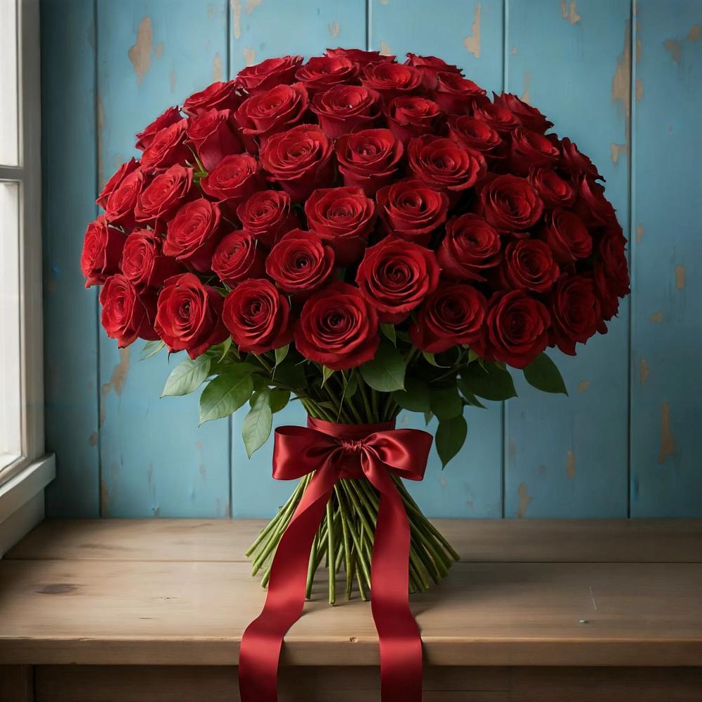 Букет Красные розы Блэк Меджик в Городище Пензенской области