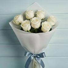 Букет 7 Белых роз Эдлесс Лав в Городище Пензенской области
