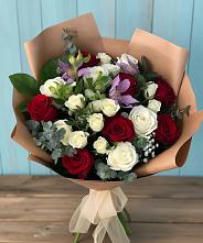 Букет цветов из:  Розы и Альстромерии в Городище Пензенской области
