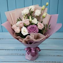 Букет цветов из:  Розы и Лизиантусы #REPLACE_PRED# Городище Пензенской области