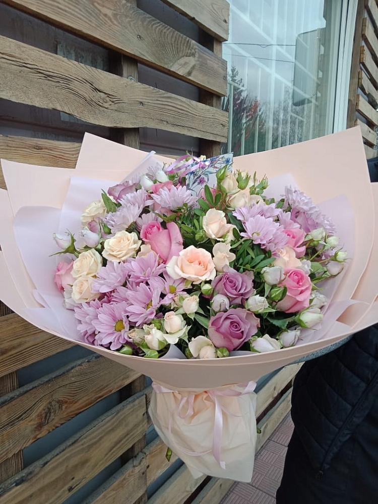 Букет цветов из: Розы и Хризантемы в Городище Пензенской области