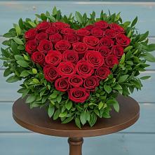 Цветочная композиция из Розы в виде сердца #REPLACE_PRED# Городище Пензенской области