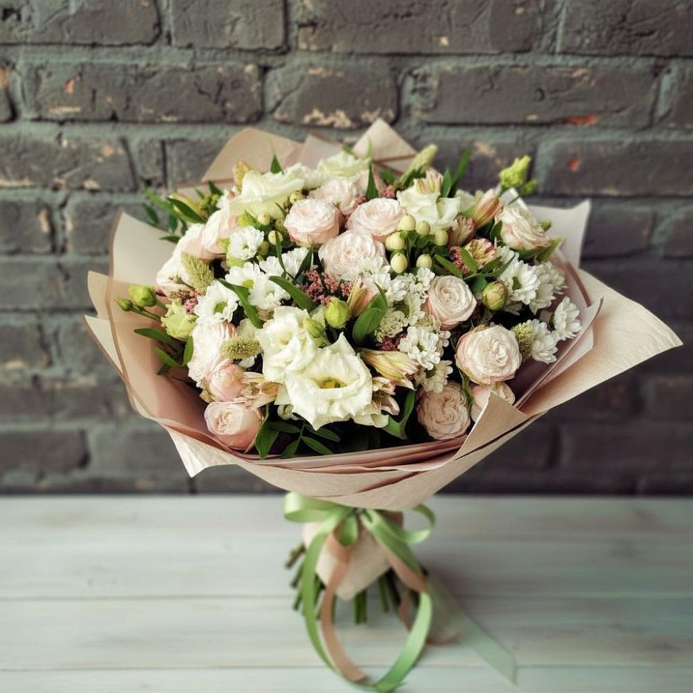 Букет цветов из: Альстромерии, Розы и Хризантемы в Городище Пензенской области