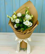 Букет цветов из:  Хризантемы и Лизиантусы #REPLACE_PRED# Городище Пензенской области