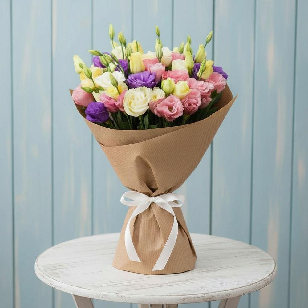 Букет цветов из: Лизиантусы в Городище Пензенской области