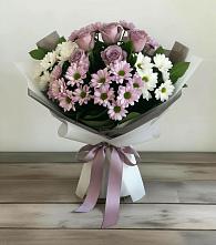 Букет цветов из:  Хризантемы и Розы в Городище Пензенской области