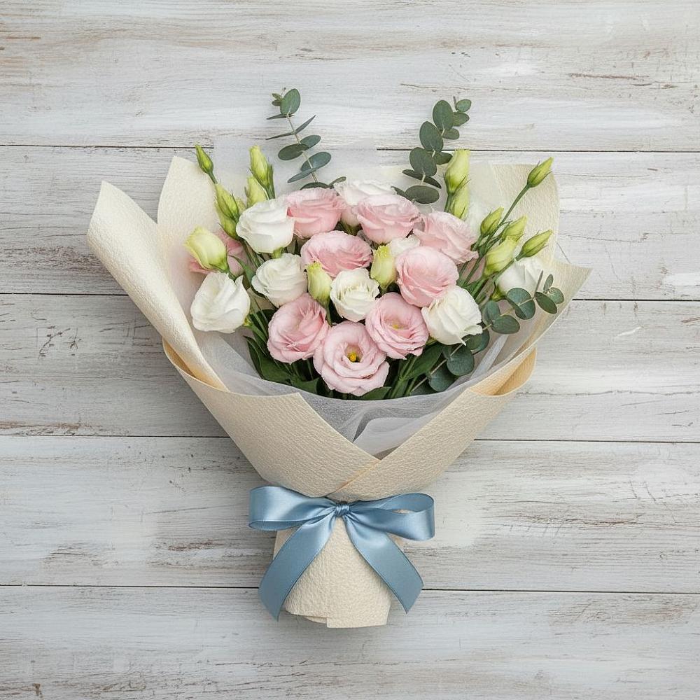 Букет цветов из: Лизиантусы в Городище Пензенской области